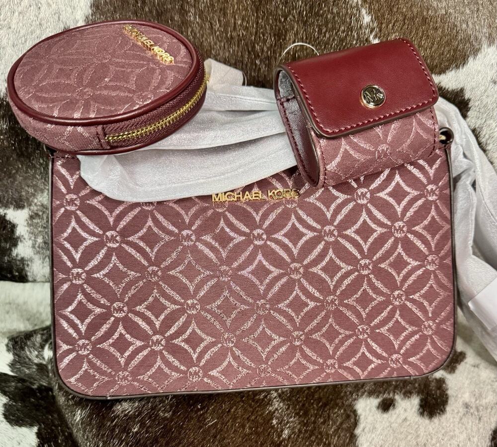 NWT Michael Kors Small Crossbody with Tech Attachments of Blood Multi Color New